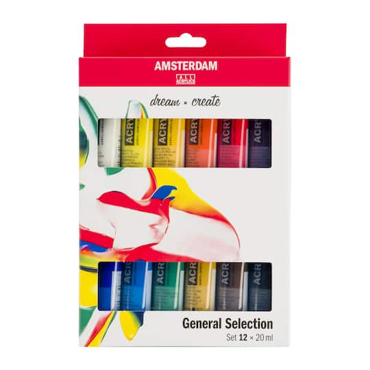 6 Packs: 12 ct. (72 total) Amsterdam Standard Series General Selection Acrylic Paints